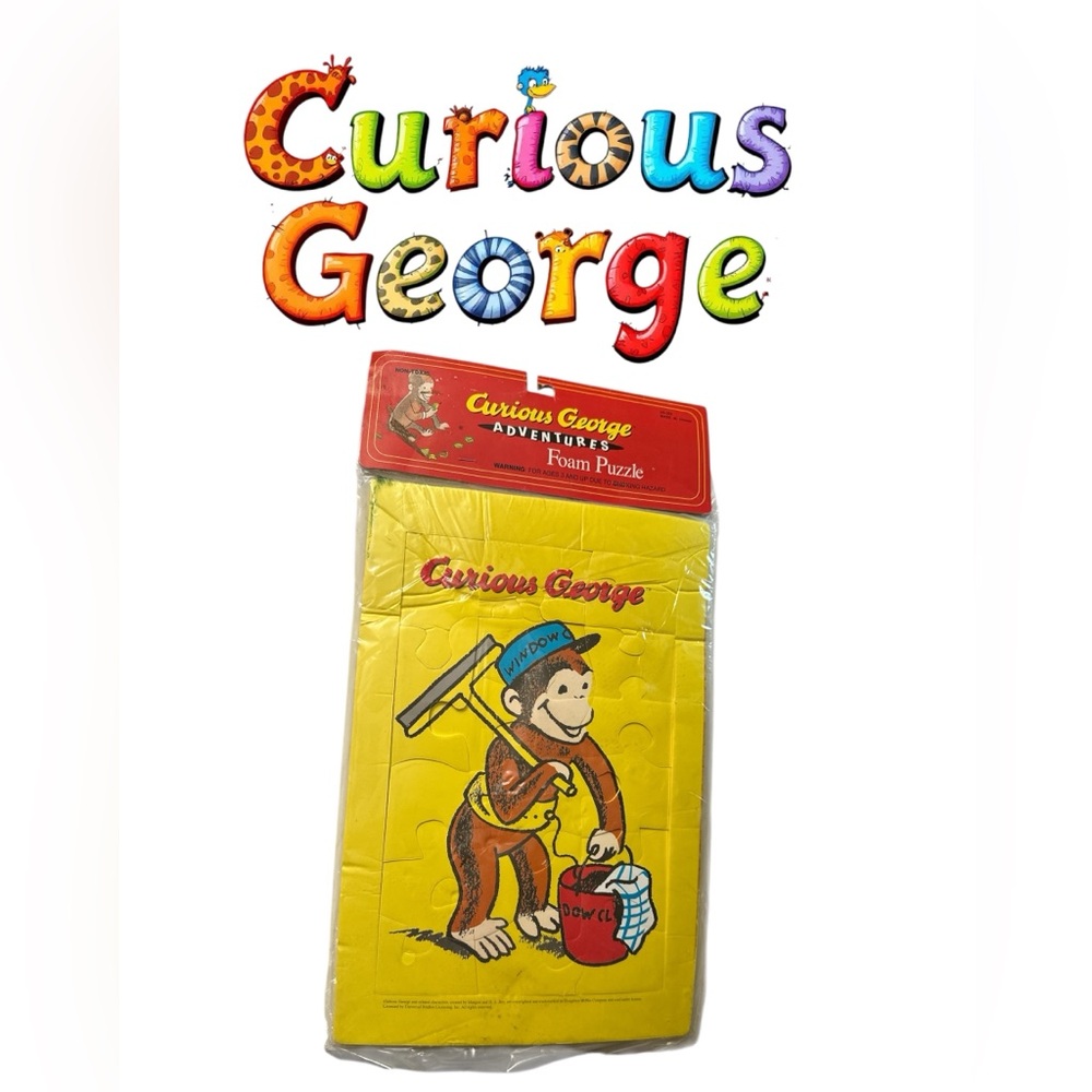 Curious George children’s Yellow and Red Puzzle Game